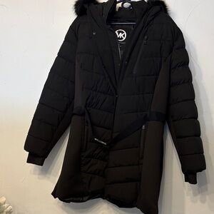 Michael Kors Black Hooded Puffer Coat